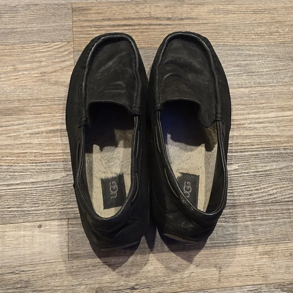 UGG Alder Shearling Line Loafers | Black | Size‎ 12 | Leather​
